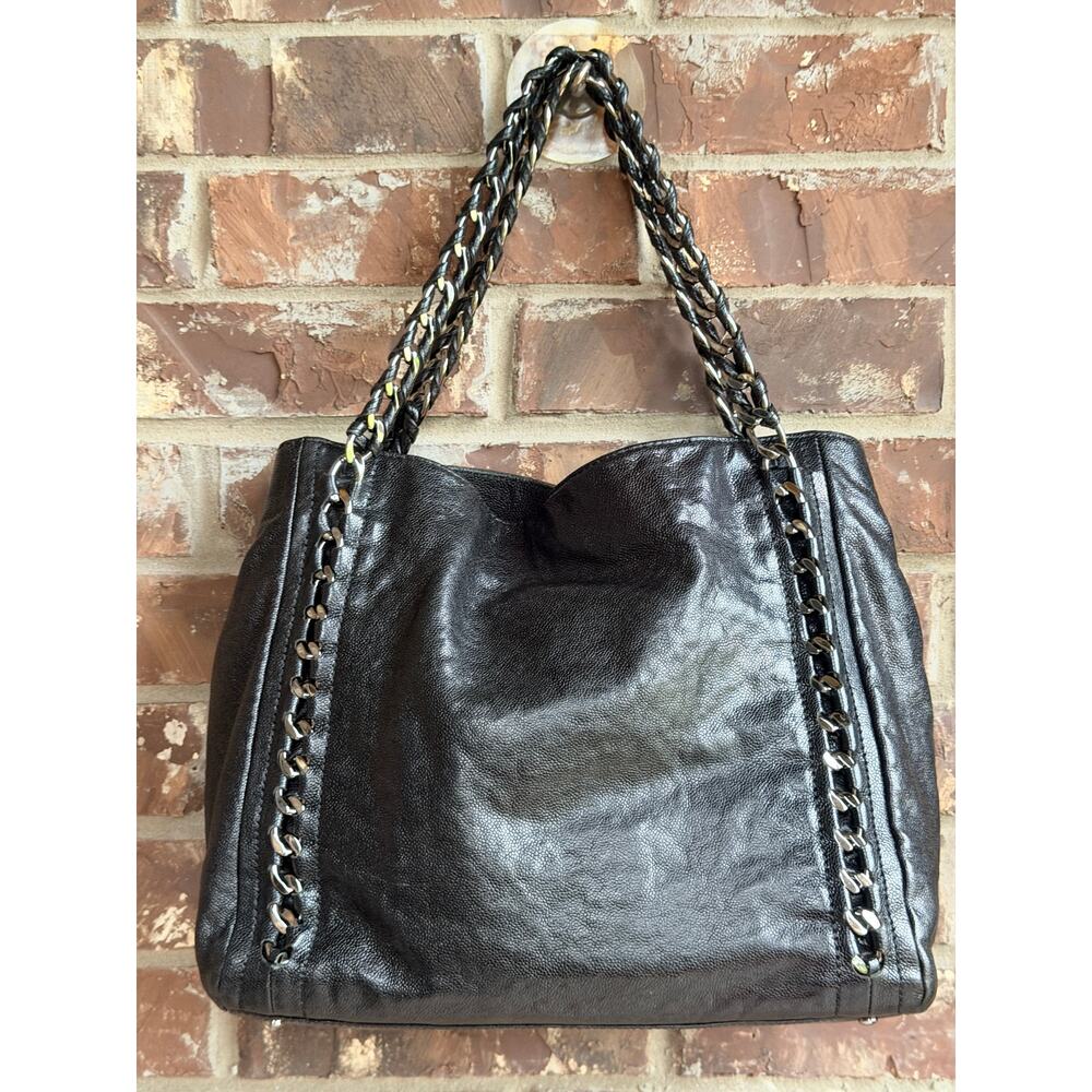 Chanel Modern Chain Tote Caviar North South Black 83573 - Picture 2 of 6